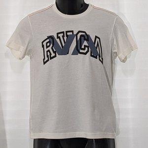 RVCA Boy's Short Sleeve T-Shir White With Black Logo Size XL NWT